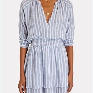 Rails Jasmine‎ Tibet Stripe long sleeve dress linen women's medium NWT msrp 190